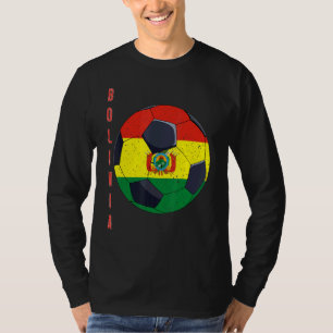 Bolivien Fußball Bolivianische Flagge Fußball T-Shirt