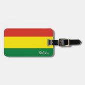 Bolivien Gepäckmarken, patriotische bolivianische Gepäckanhänger (Vorderseite horizontal)