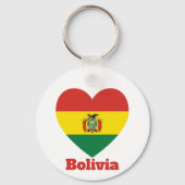 Bolivien Heart Flag Schlüsselanhänger (Rückseite)