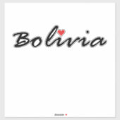 Bolivien. I Liebe Bolivien Aufkleber (Blatt)