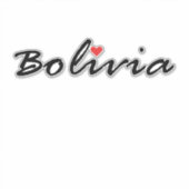 Bolivien. I Liebe Bolivien Aufkleber (Vorderseite)