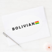 Bolivien, I Liebe Bolivien Ovaler Aufkleber (Umschlag)