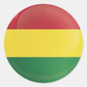 Bolivien-Icon-Flagge Runder Aufkleber (Vorderseite)