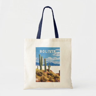 Bolivien Illustration Reise Kunst Vintage Tragetasche