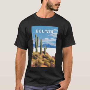 Bolivien Illustration Travel Art Vintag T-Shirt