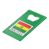 Bolivien Kreditkarten Flaschenöffner (Vorderseite Schrägansicht)
