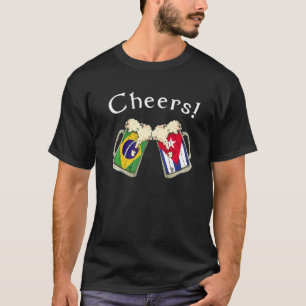 Bolivien Kuba Flaggen Cheers Beer Grown Patriot Co T-Shirt