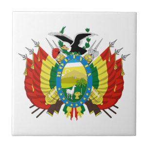 Bolivien Landeswappen Symbol Emblem Flagge Fliese