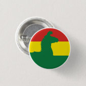 Bolivien Llama Alpaca Bolivianische Flagge Button (Vorne & Hinten)
