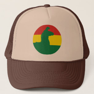 Bolivien Llama Alpaca Bolivianische Flagge Truckerkappe