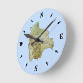 Bolivien Map Clock Runde Wanduhr (Winkel)