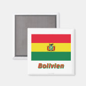 Bolivien mit Namen Magnet (Vorderseite/Rückseite)