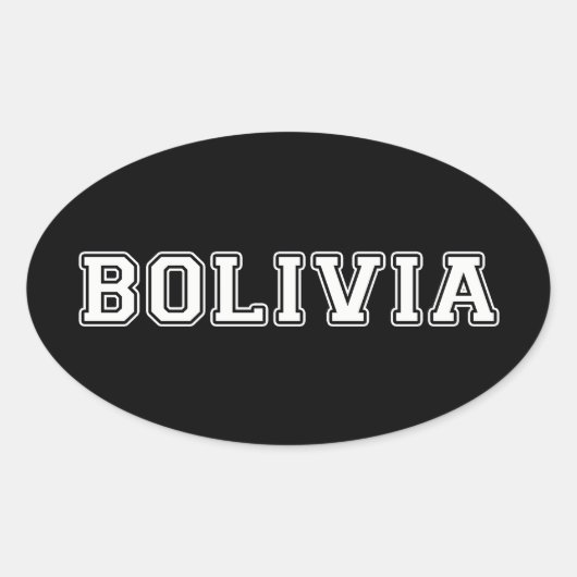 Bolivien Ovaler Aufkleber (Vorderseite)