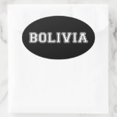 Bolivien Ovaler Aufkleber (Tasche)