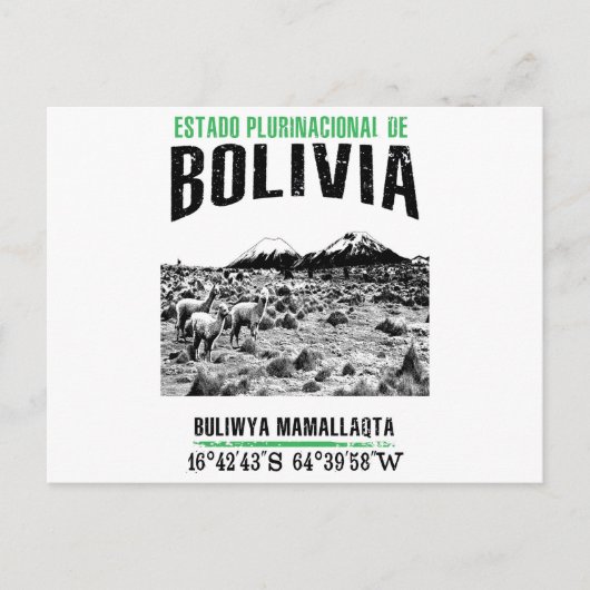 Bolivien Postkarte (Vorderseite)
