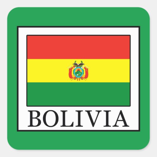Bolivien Quadratischer Aufkleber (Vorderseite)