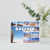 Bolivien Souvenir Foto Collage Postkarte (Stehend Vorderseite)