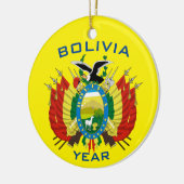 Bolivien Souvenir Weihnachtsfeier Keramik Ornament (Links)