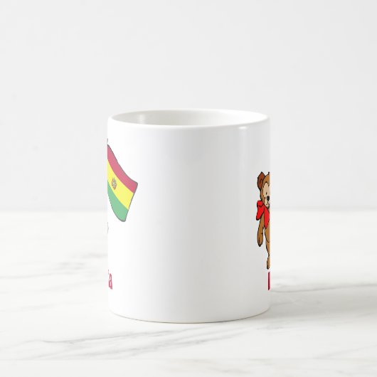Bolivien-Teddybär Kaffeetasse (Mittel)