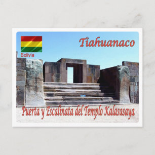Bolivien - Tiahuanaco - Templo Kalasasaya - Postkarte
