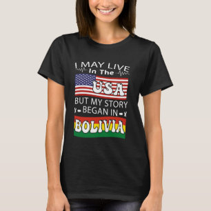 Bolivien und amerikanische Flagge bolivianischer S T-Shirt