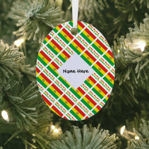 Bolivien und Bolivianische Flagge mit Ihrem Namen Ornament Aus Metall