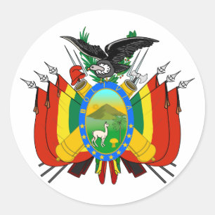 Bolivien-Wappen-Aufkleber Runder Aufkleber