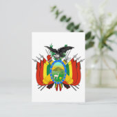 Bolivien Wappen BO Postkarte (Stehend Vorderseite)