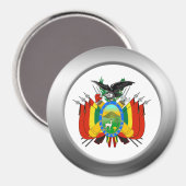 Bolivien-Wappen Magnet (Vorderseite/Rückseite)