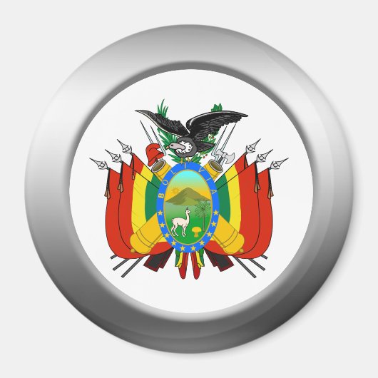 Bolivien-Wappen Magnet (Vorne)