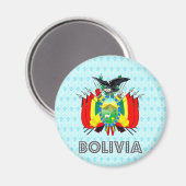 Bolivien-Wappen Magnet (Vorderseite/Rückseite)