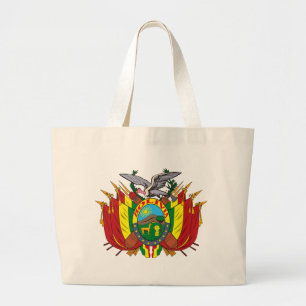 Bolivien-Wappen Taschen-Tasche Jumbo Stoffbeutel