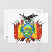 Bolivienwappen Postkarte (Vorne/Hinten)