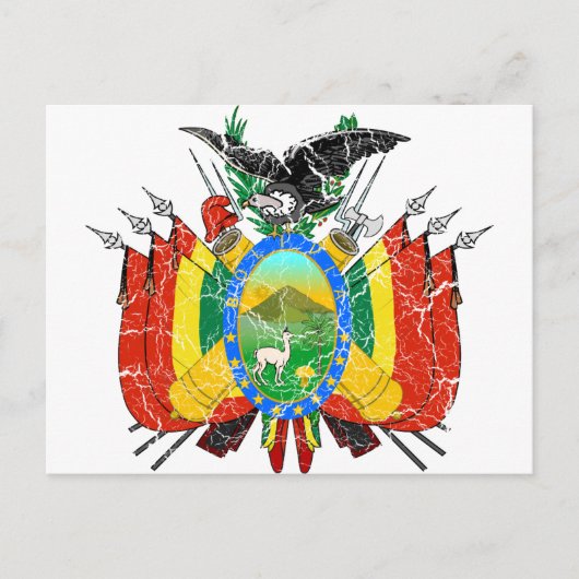 Bolivienwappen Postkarte (Vorderseite)