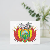 Bolivienwappen Postkarte (Stehend Vorderseite)