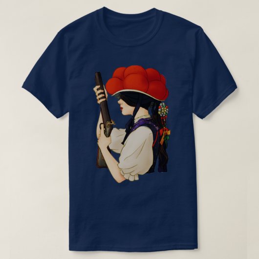 Bollenhut hat die traditionelle Frau T-Shirt (Design vorne)