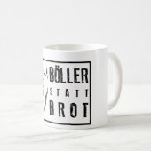 Böller statt Brot ! Kaffeetasse (VorderseiteRechts)