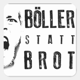 Böller statt Brot ! Quadratischer Aufkleber