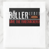 Böller statt Brot ! Rechteckiger Aufkleber (Tasche)