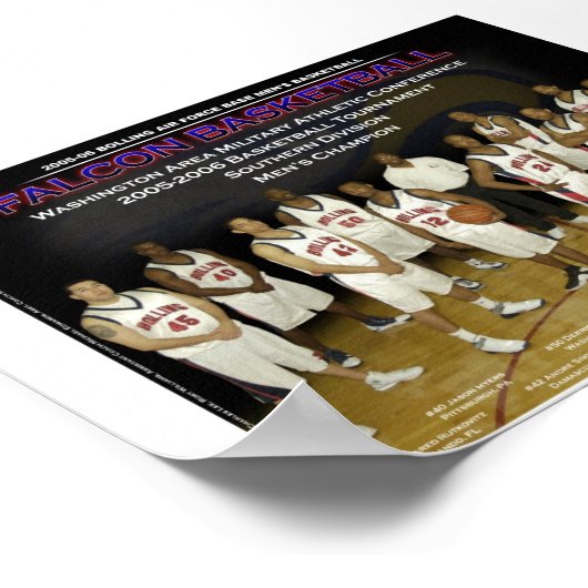 Bolling AFB Basketball Team Poster (Ecke)