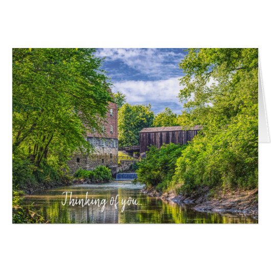 Bollinger Mill & Burfordville Covered Bridge Card (Vorderseite (Horizontal))