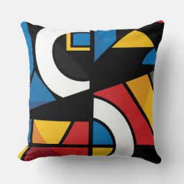 Bolly Colored Geometric Cubist Abstrakt Kissen