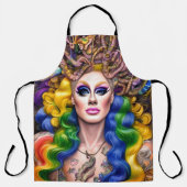 Bolly Glows Rainbow Drag Queen Artwork Design Schürze (Vorderseite)