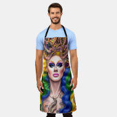 Bolly Glows Rainbow Drag Queen Artwork Design Schürze (Getragen)