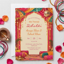 Bollywood 90er Dholki Farbige Desi Sangeet Nacht