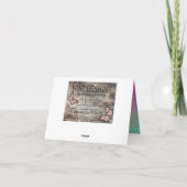 Bollywood Arabian Nights Danke Note Card (Rückseite)