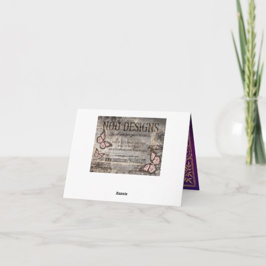 Bollywood Arabian Nights Danke Note Card (Rückseite)