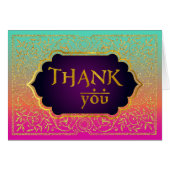 Bollywood Arabian Nights Danke Note Card (Vorderseite (Horizontal))