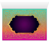 Bollywood Arabian Nights Danke Note Card (Innenansicht Horizontal (Unten))