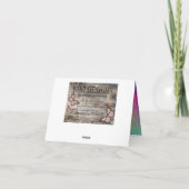 Bollywood Arabian Nights Danke Note Card (Rückseite)